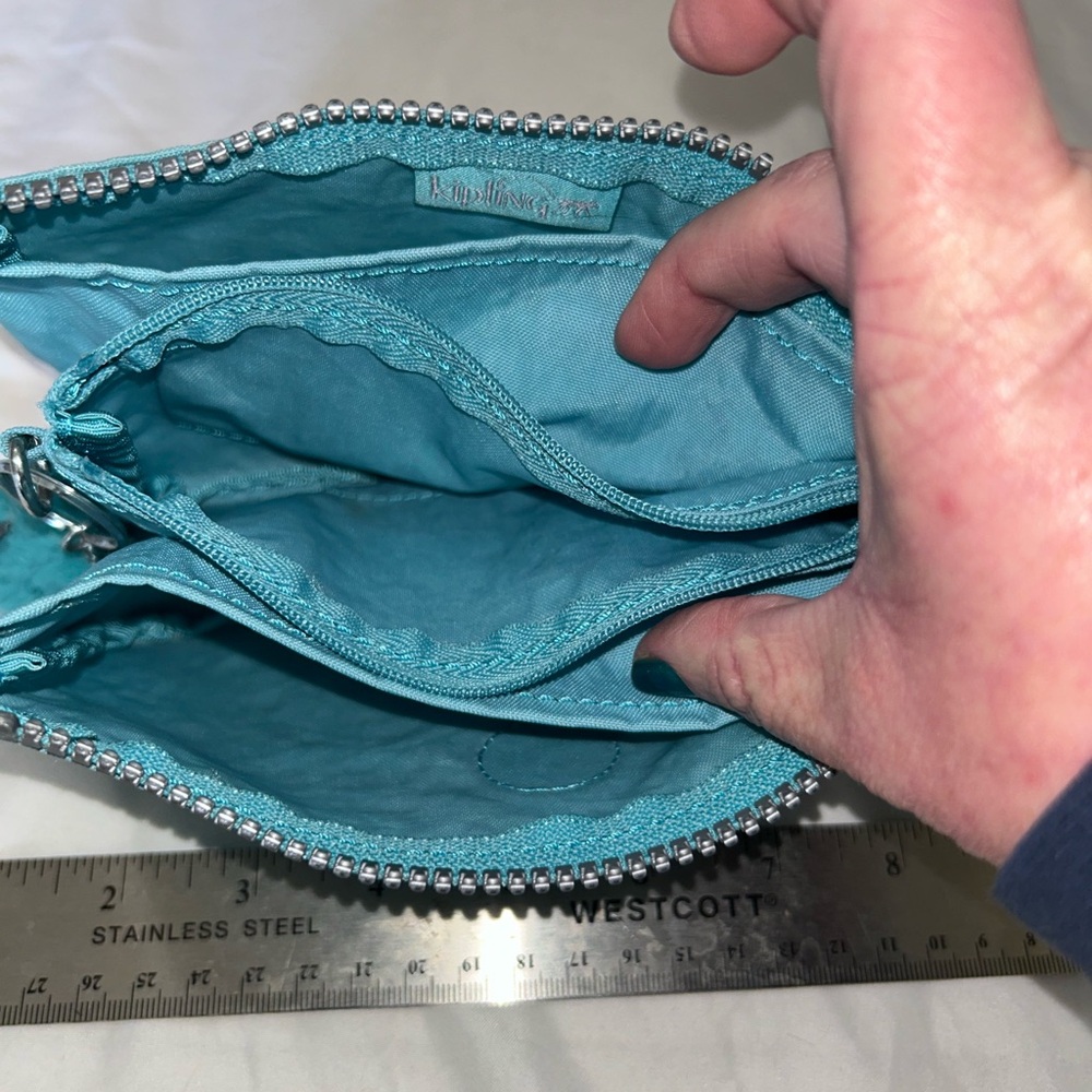 Kipling Blue Creativity Large Pouch 5 Pocket Wall… - image 7